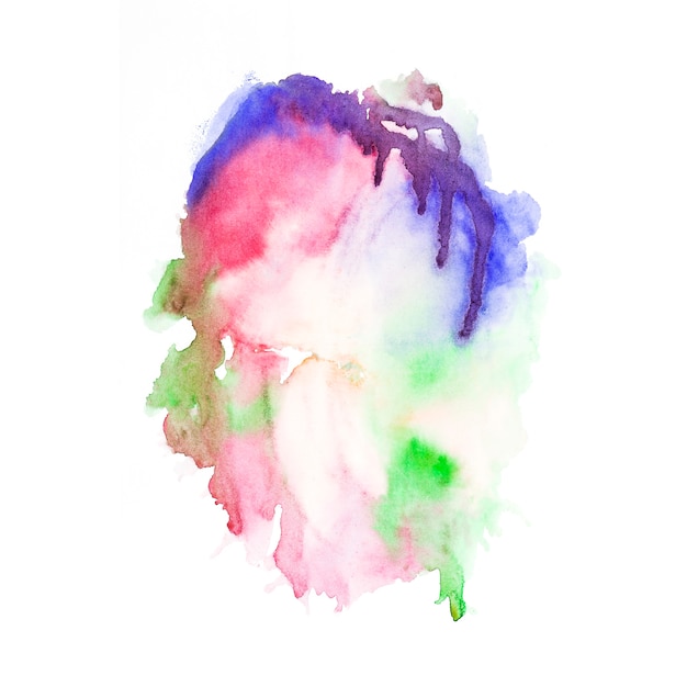 Multicolored painted watercolor texture stain