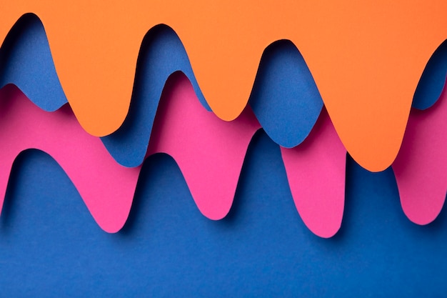 Multicolored psychedelic paper shapes