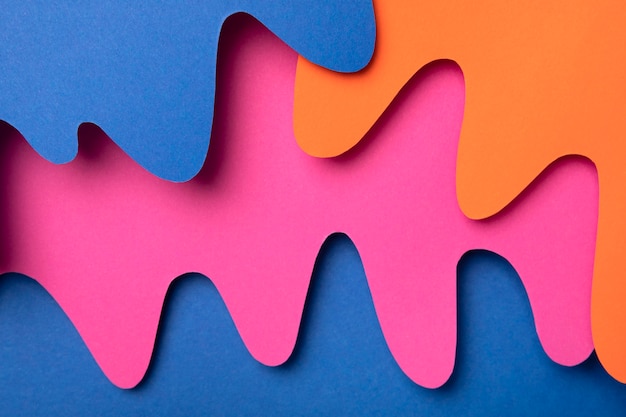 Multicolored psychedelic paper shapes