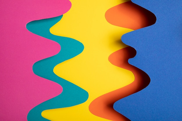 Forme di carta psichedeliche multicolori