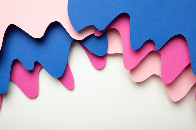 Multicolored psychedelic paper shapes