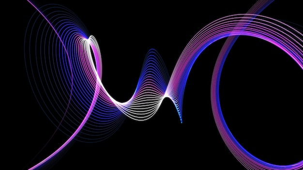 Multicolored spiral on black background