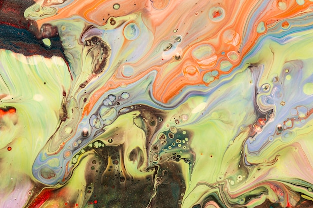 Multicolour colourful background in acrylic pouring