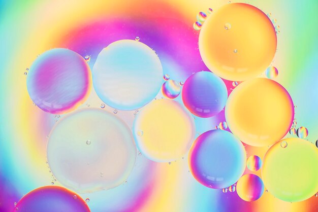 Multiple bubbles on gradient blurred background