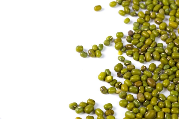 Mung beans isolated on white background