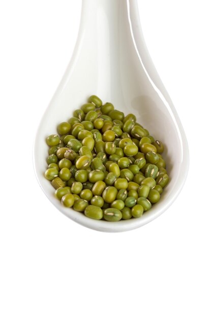 Mung beans isolated on white background