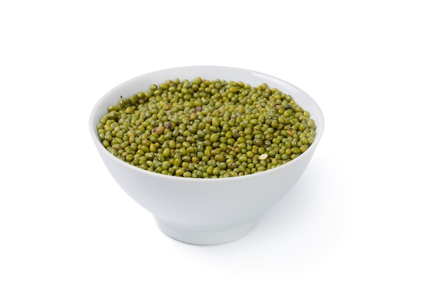 Mung beans isolated on white background