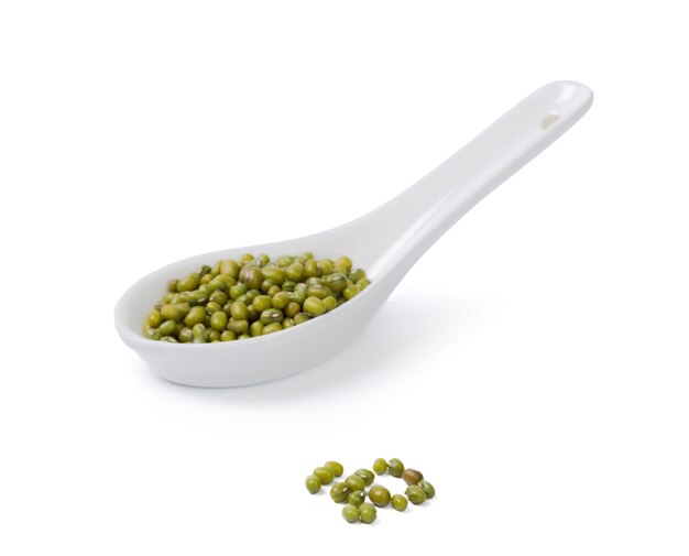 Mung beans isolated on white background