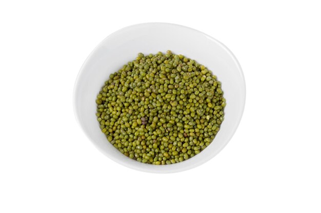 Mung beans isolated on white background