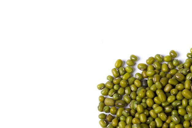 Mung beans isolated on white background