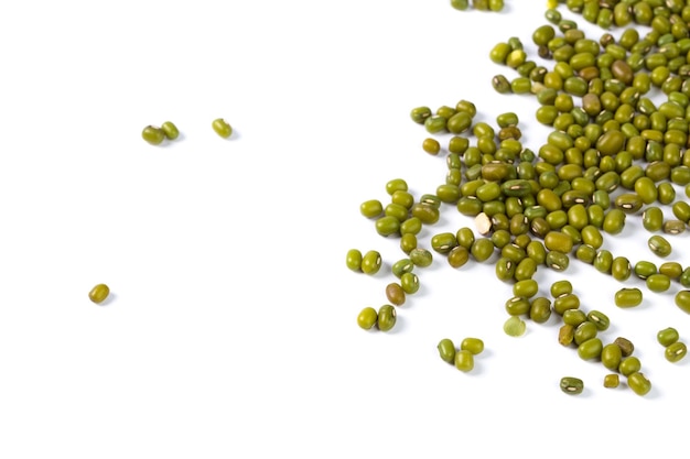 Mung beans isolated on white background