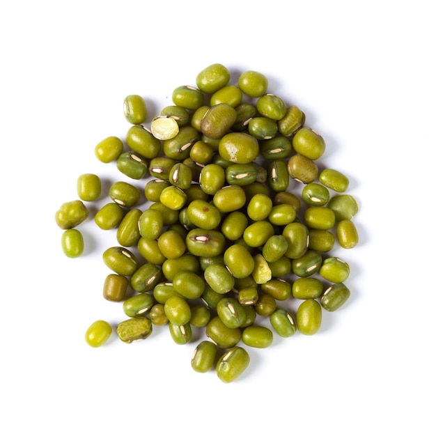 Mung beans isolated on white background