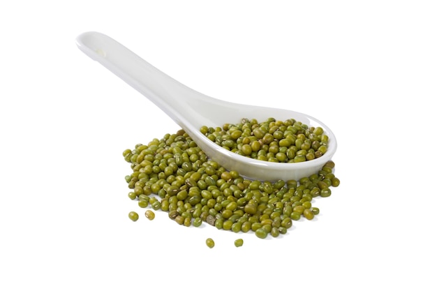 Mung beans isolated on white background