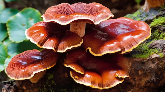 Foto gratuita funghi che crescono nella foresta