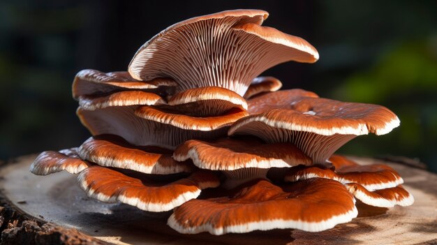 Mushrooms growing  in forest