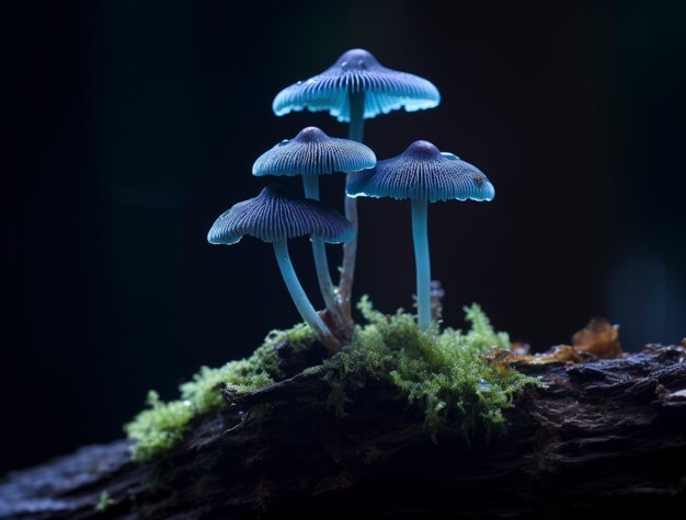 Mushrooms growing in forest