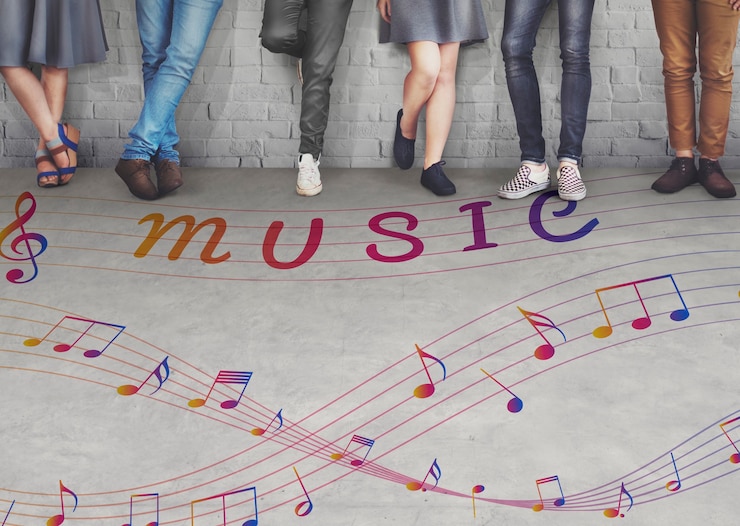 Free Photo music note art of sound instrumental concept