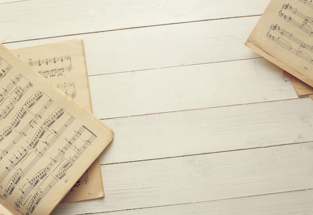 Free photo music notes on scores