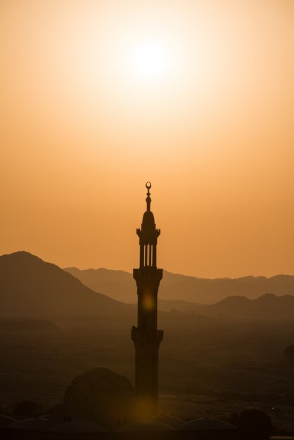 Muslim mosque in desert