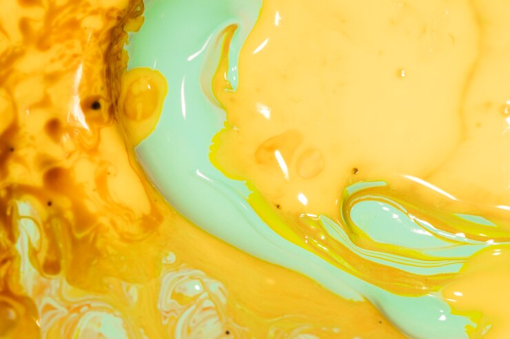 Free Photo mustard background with a blue line