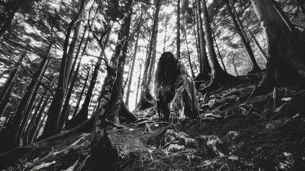  Free Photo | Mysterious character in forest