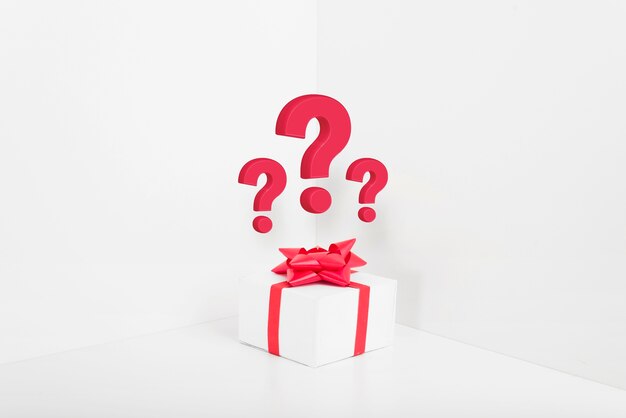 Mystery box with gifts  concept