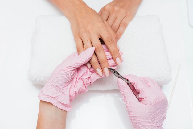 Nail hygiene and care on cloth