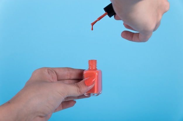 Nail polish drop and tube