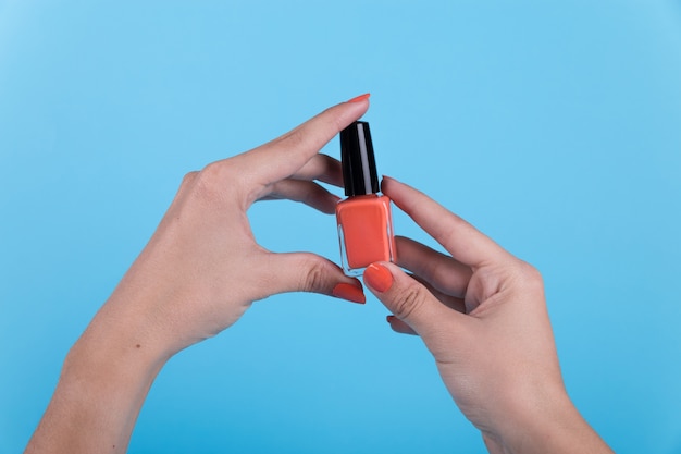 Nail polisher in hands