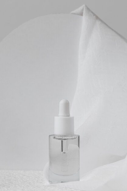 Nail serum with transparent bottle