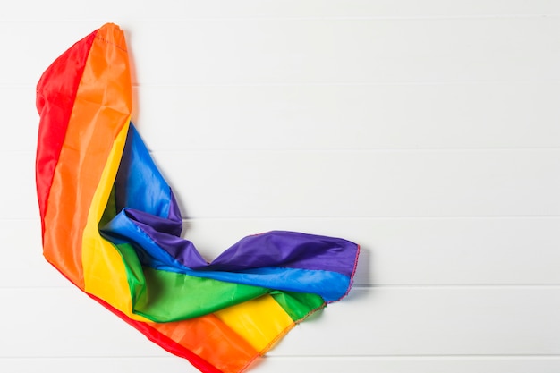 Free photo napkin in lgbt colors on board