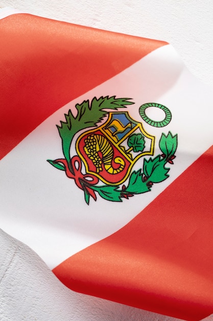 National peru flag with symbol