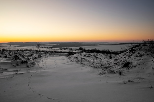 Natural beautiful winter landscape