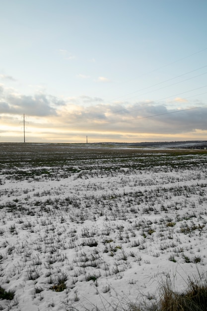 Foto gratuita bellissimo paesaggio invernale naturale