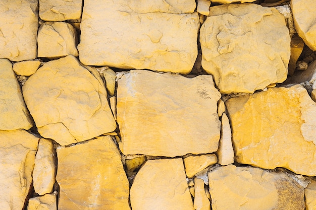 Natural brown stone wall