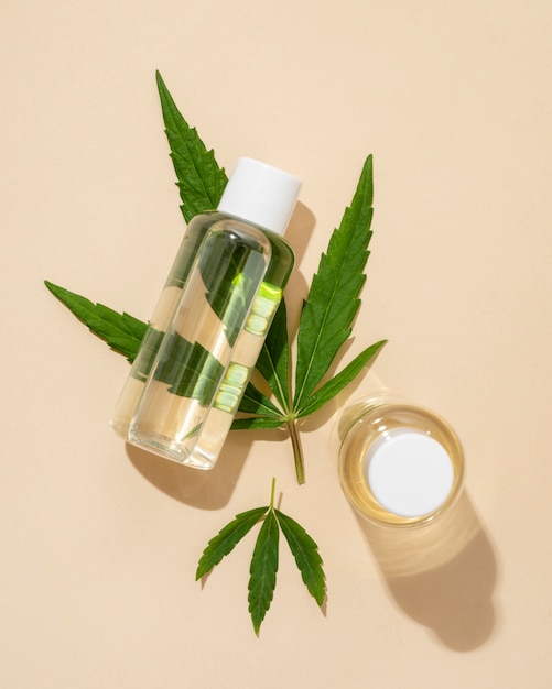 Natural cannabis oil bottle assortment