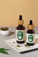 Free photo natural cbd oil dropper composition