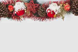 Free photo natural christmas background with space on bottom