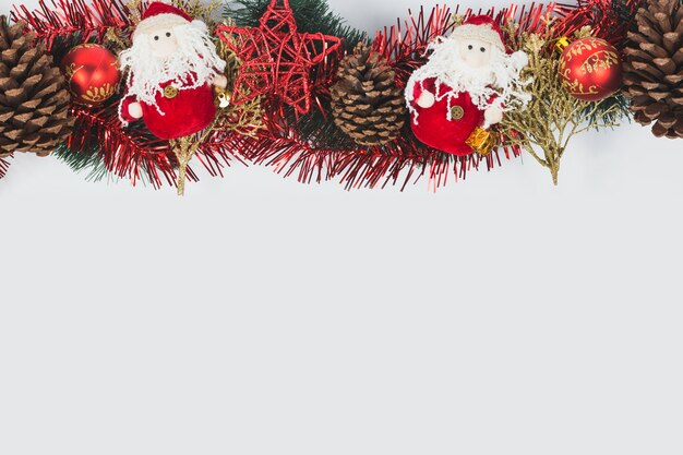 Natural christmas background with space on bottom