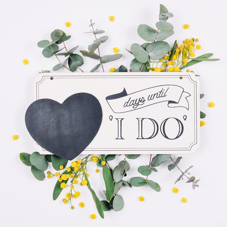Free Photo natural decoration with a romantic message