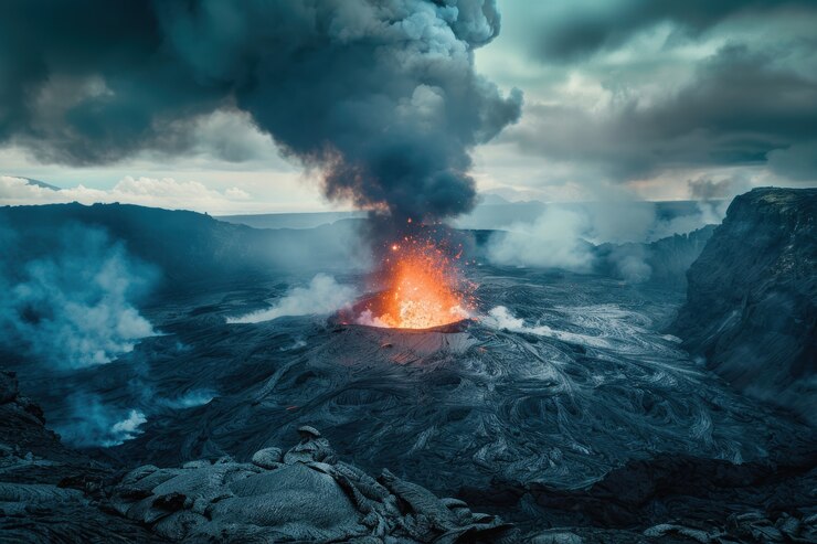 Free Photo natural disaster volcanic eruption