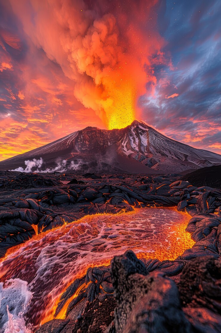 無料Photo 自然災害 火山の噴火