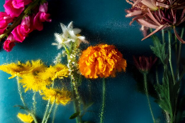 ぼやけた効果のある自然の花