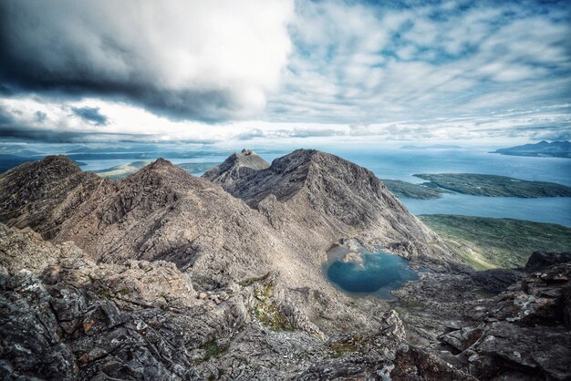 Natural landscape of mountains