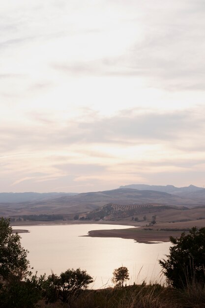 Natural landscape with river