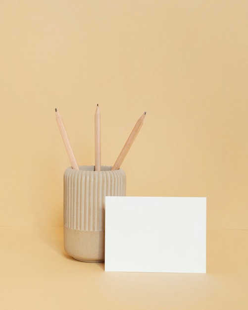 Natural material stationery arrangement