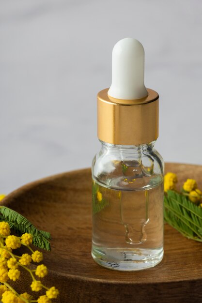 Natural medicine concept with serum