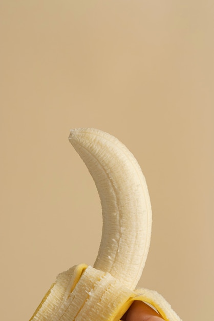 Natural peeled banana