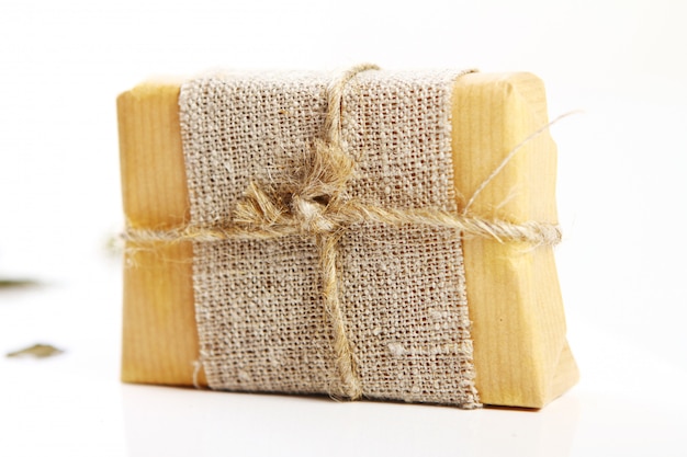 Free photo natural soap with rope