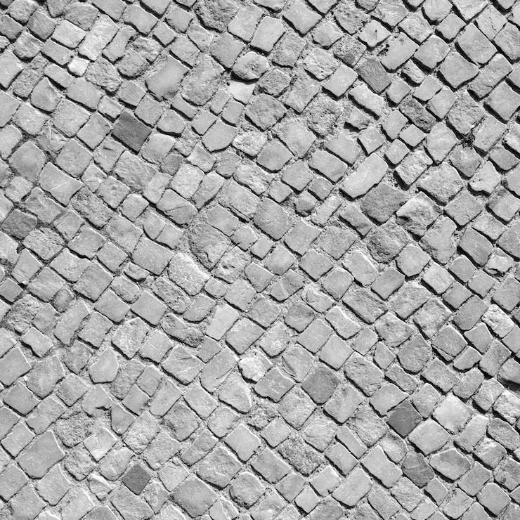 Free Photo natural stone aged paviment